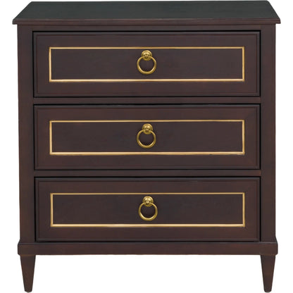 Matteo Palazzo 3-Drawer Nightstand by Fairfield Chair. Made from beech solids, veneers in a unique style.