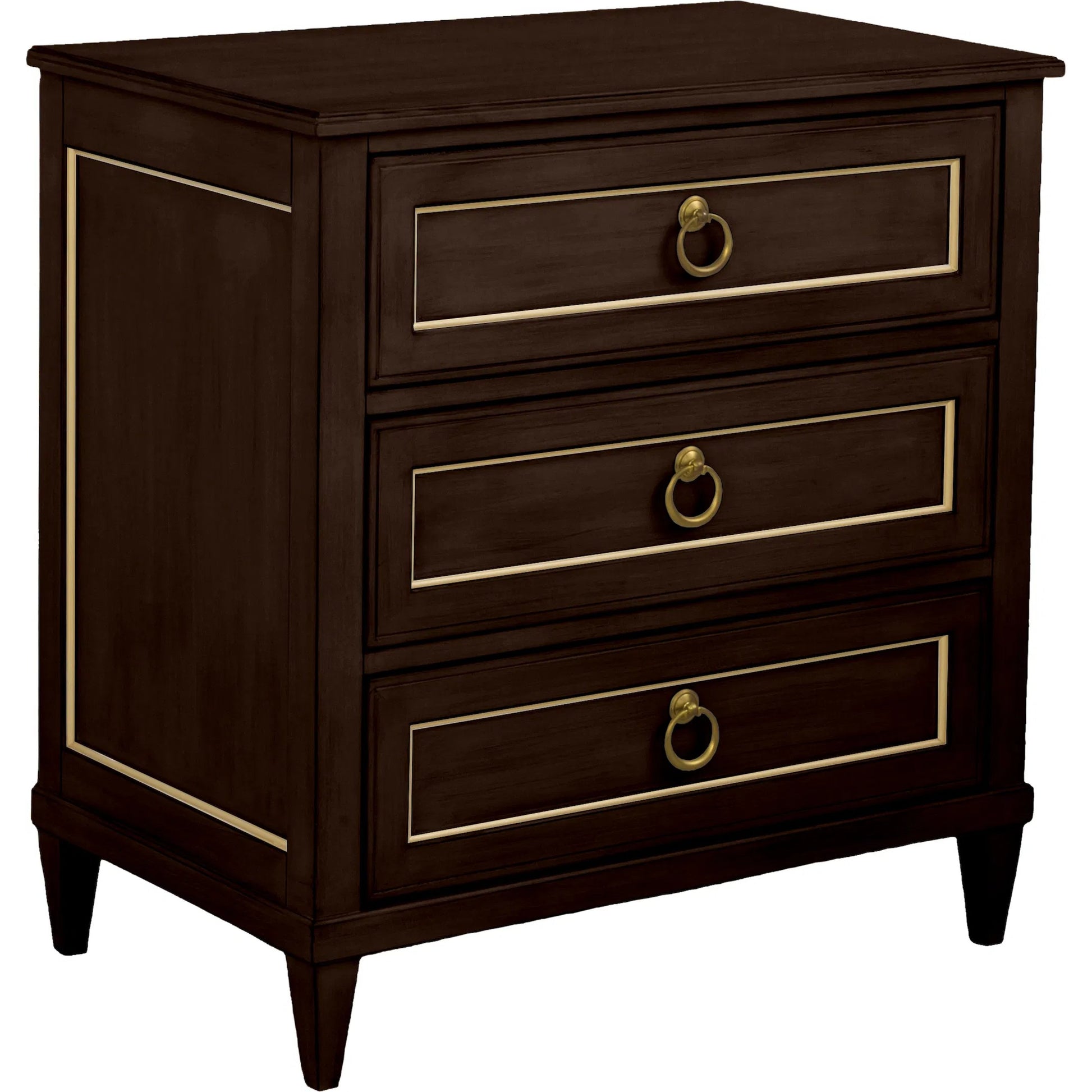 Matteo Palazzo 3-Drawer Nightstand by Fairfield Chair. Made from beech solids, veneers in a unique style.