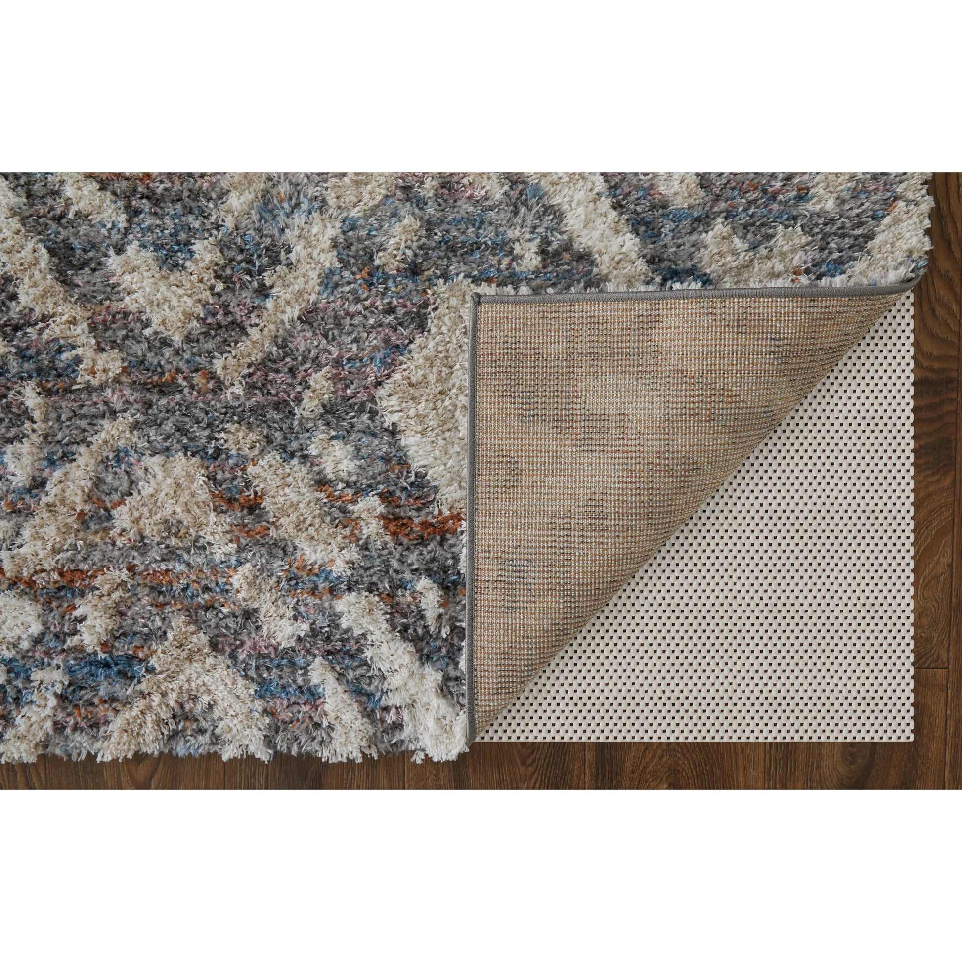 Mynka Transitional Diamond Rug - 39IAF by Feizy in ivory, gray, taupe. Made from polyester in a unique style.