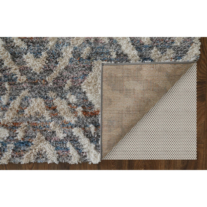 Mynka Transitional Diamond Rug - 39IAF by Feizy in ivory, gray, taupe. Made from polyester in a unique style.