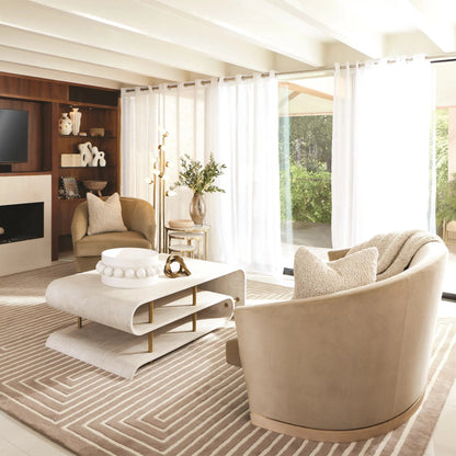 Ophelia Loveseat by Global Views. Made from brass in a modern style.