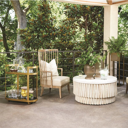 Regan Bar by Global Views. Made from iron, tempered glass, granite in a transitional style.