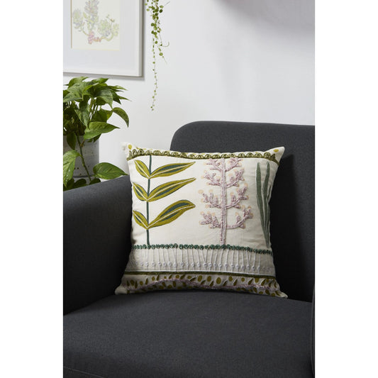 Wild Iris Pillow by Accent Decor in multicolor. Made from natural fibers in a modern style.