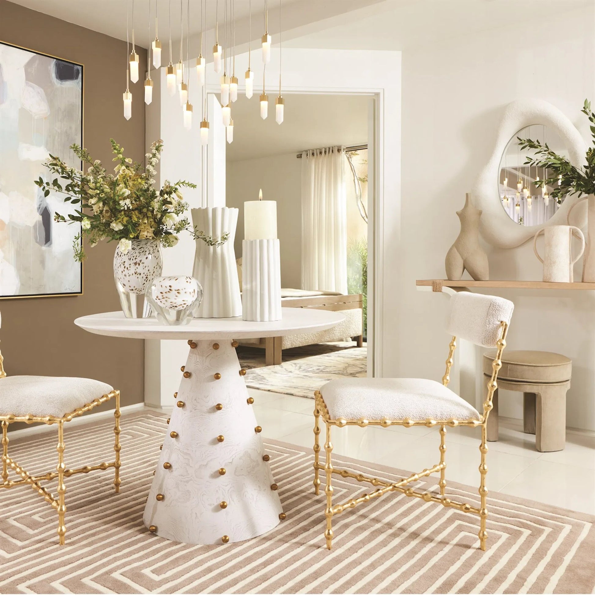 Papu Beige Stool by Global Views in beige. Made from unique in a unique style.