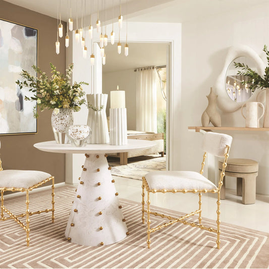Olivier Candle Holder by Global Views. Made from aluminum in a transitional style.