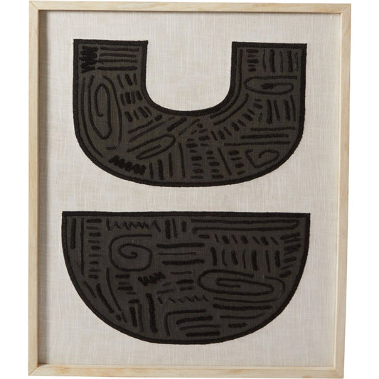Merritt Wall Art by Accent Decor in white. Made from natural fibers in a modern style.