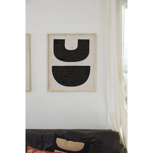 Merritt Wall Art I by Accent Decor in white. Made from natural fibers in a modern style.