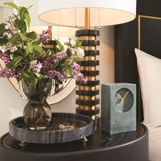 Marble Stack Lamp by Global Views. Made from unique in a transitional style.