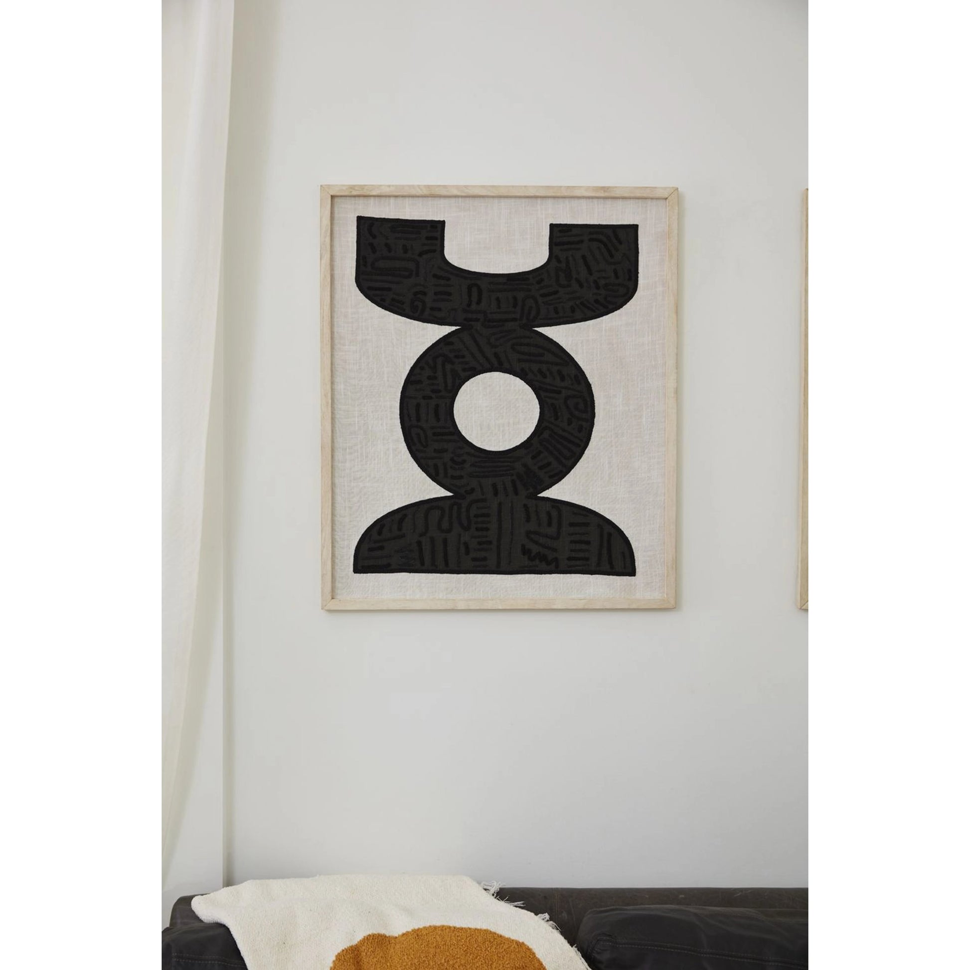 Merritt Wall Art II by Accent Decor in white. Made from natural fibers in a modern style.