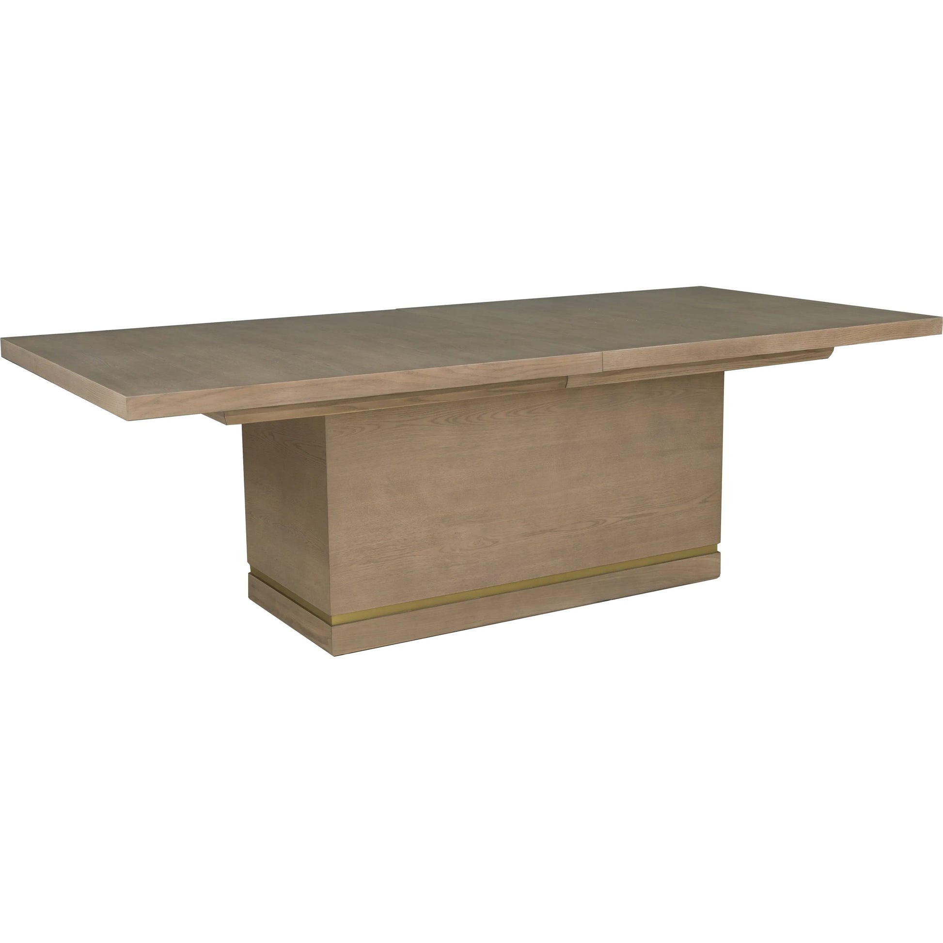 Everett Dining Table by Fairfield Chair in brown and biscotti. Made from red oak solids, veneers in a unique style.