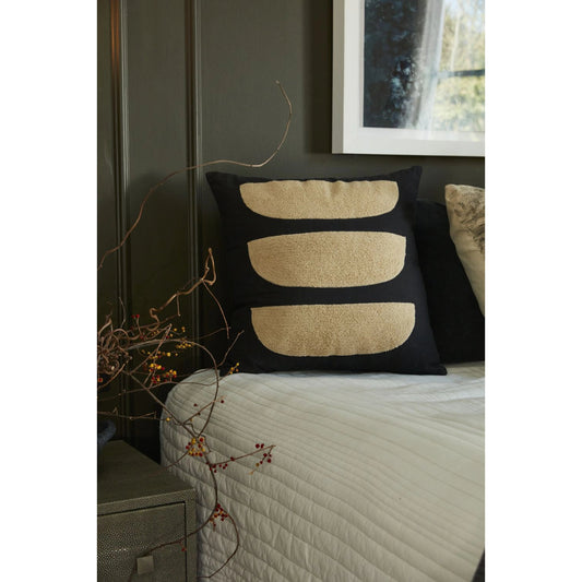 Aldrich Pillow by Accent Decor in black. Made from natural fibers in a modern style.
