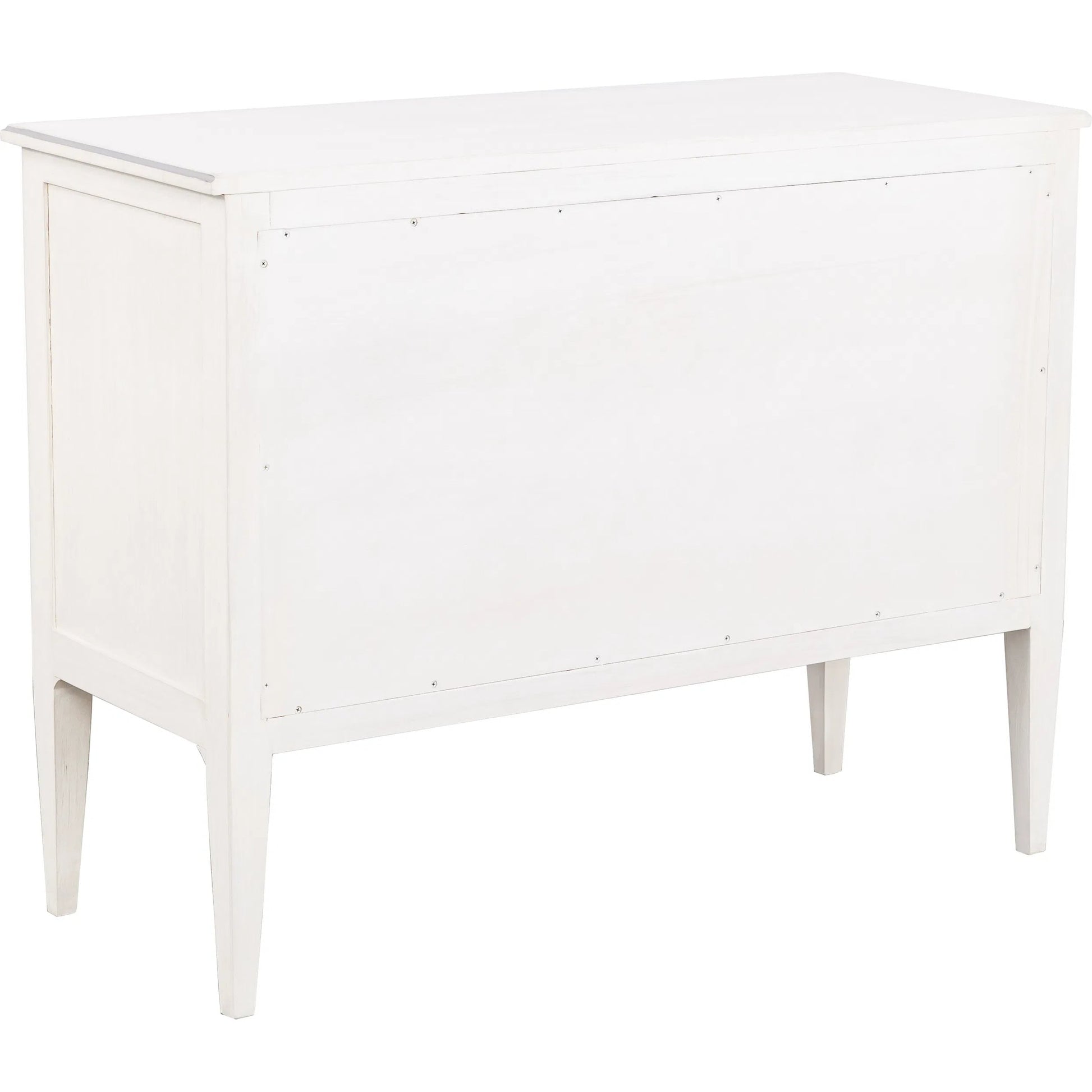 Camille Chest by Fairfield Chair in white. Made from walnut solids, veneers in a unique style.
