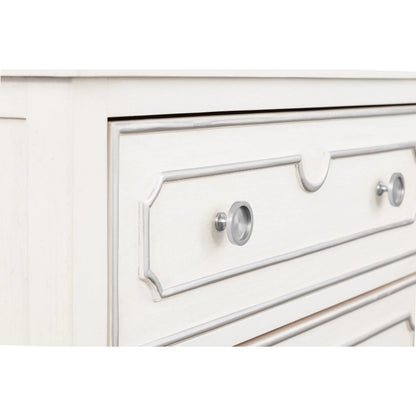 Camille Chest by Fairfield Chair in white. Made from walnut solids, veneers in a unique style.