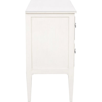 Camille Chest by Fairfield Chair in white. Made from walnut solids, veneers in a unique style.