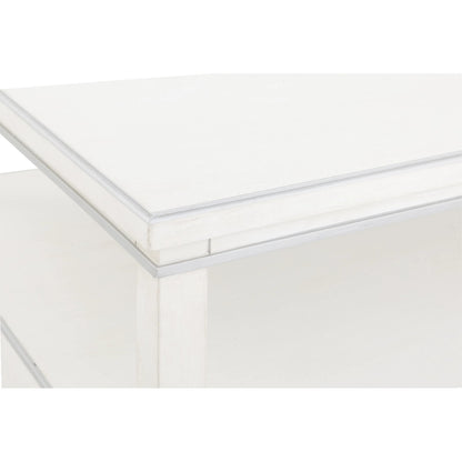 Camille Cocktail Table by Fairfield Chair in white. Made from rubberwood solids in a unique style.