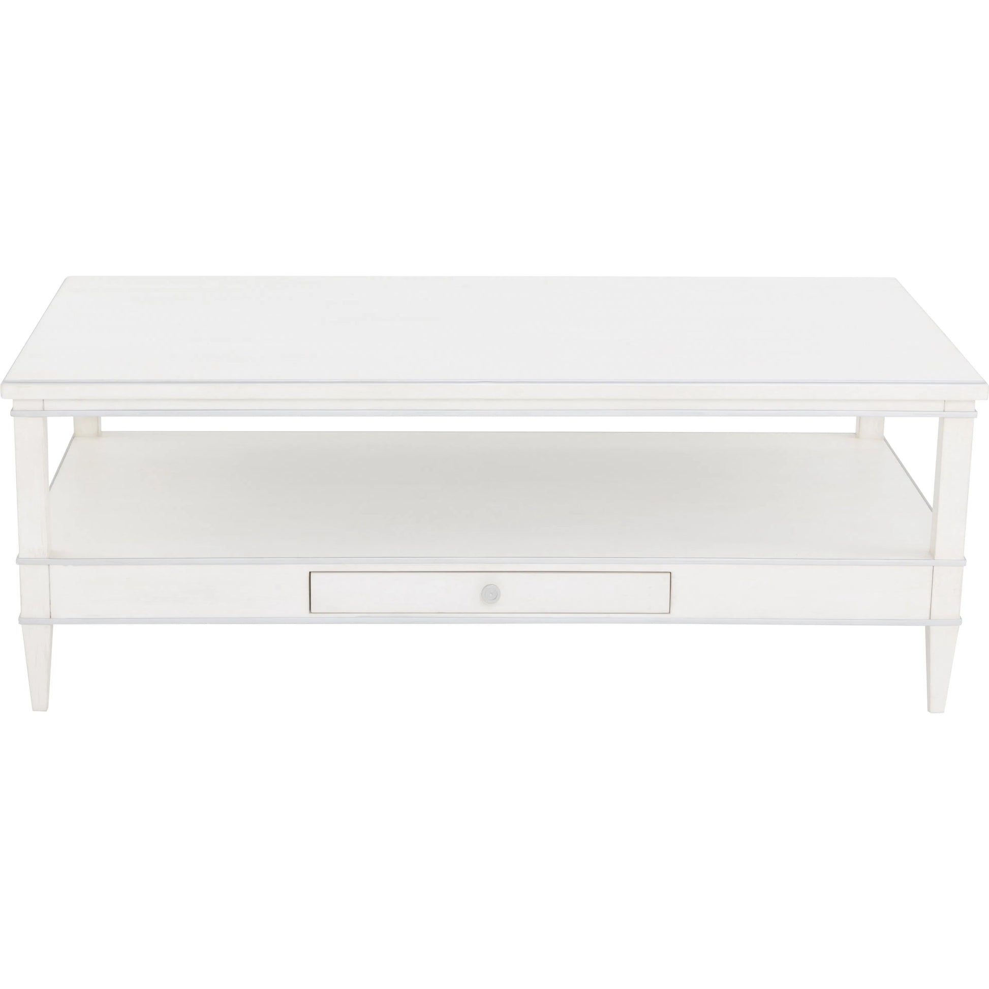 Camille Cocktail Table by Fairfield Chair in white. Made from rubberwood solids in a unique style.
