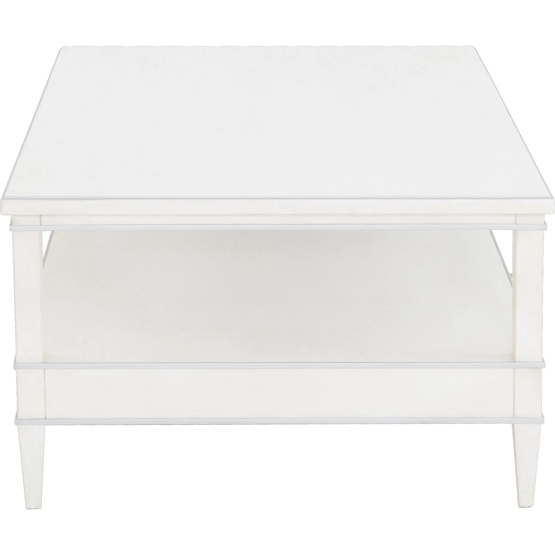 Camille Cocktail Table by Fairfield Chair in white. Made from rubberwood solids in a unique style.