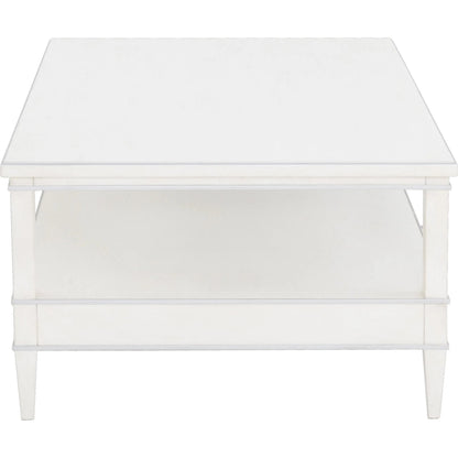 Camille Cocktail Table by Fairfield Chair in white. Made from rubberwood solids in a unique style.