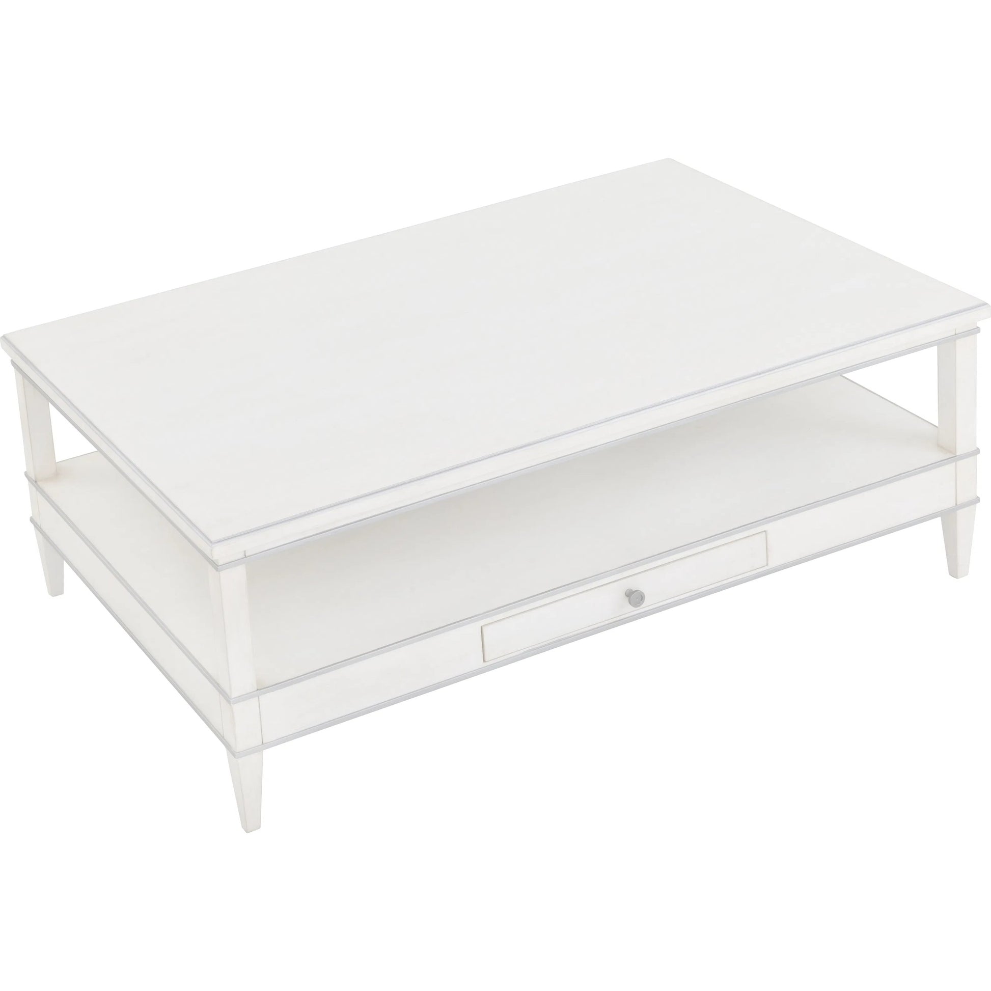 Camille Cocktail Table by Fairfield Chair in white. Made from rubberwood solids in a unique style.