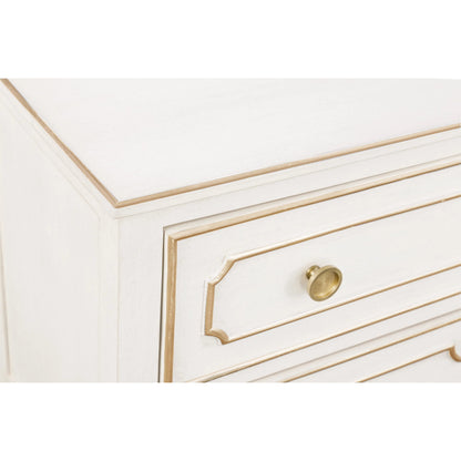 Camille Chest by Fairfield Chair in white. Made from walnut solids, veneers in a unique style.