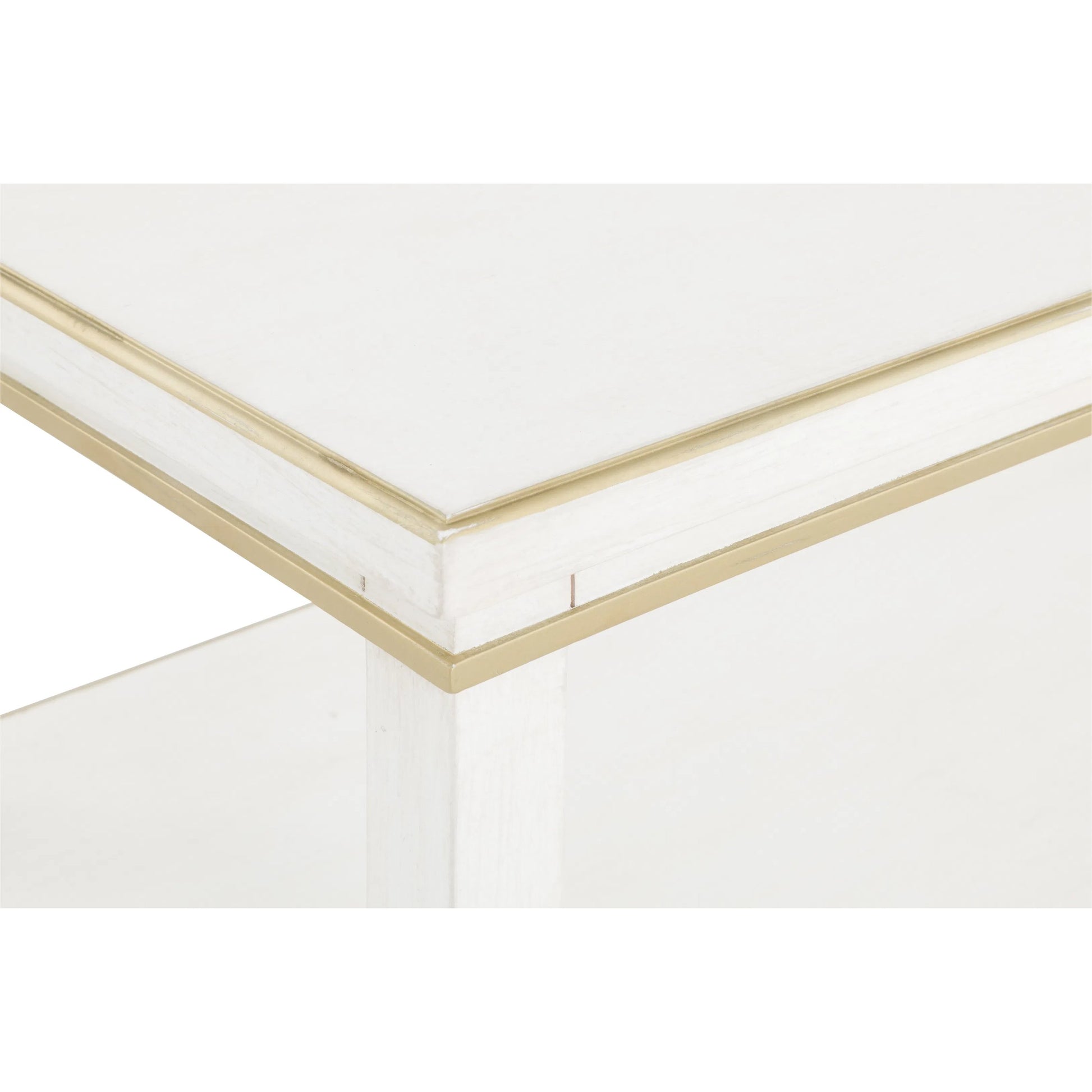 Camille Console Table by Fairfield Chair in white. Made from rubberwood solids in a unique style.