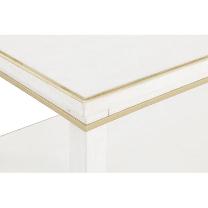 Camille Console Table by Fairfield Chair in white. Made from rubberwood solids in a unique style.