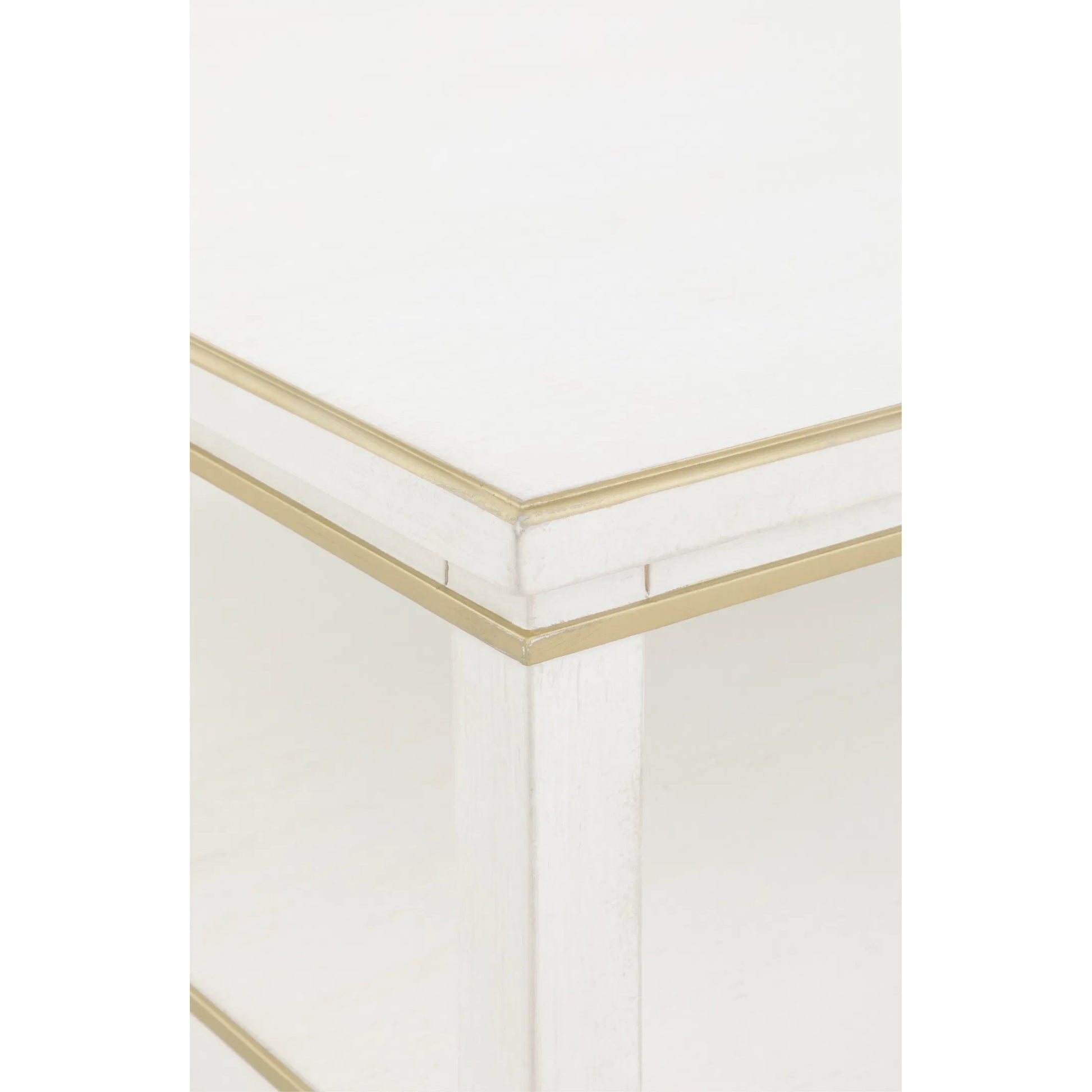 Camille Cocktail Table by Fairfield Chair in white. Made from rubberwood solids in a unique style.