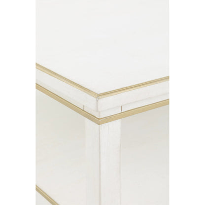 Camille Cocktail Table by Fairfield Chair in white. Made from rubberwood solids in a unique style.