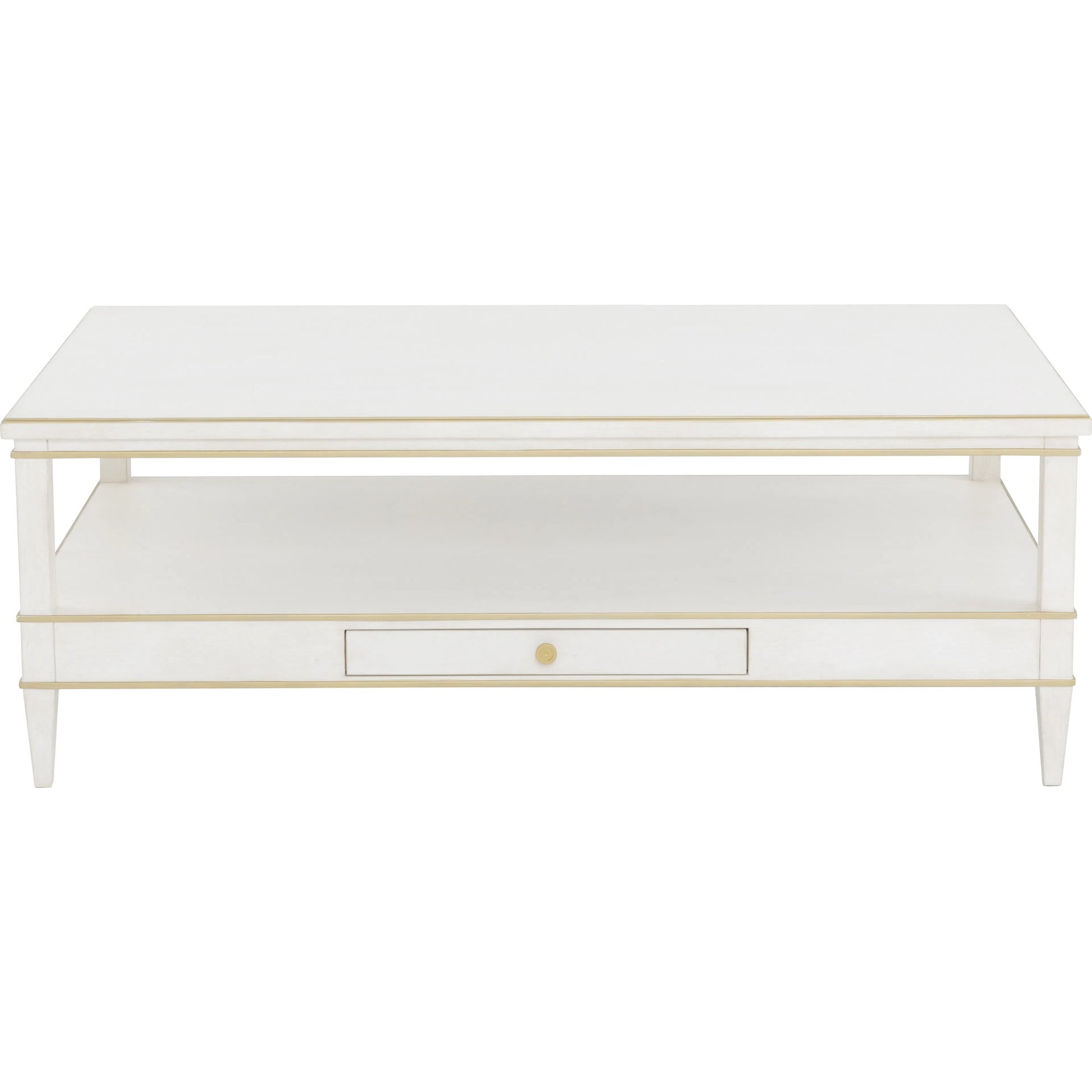 Camille Cocktail Table by Fairfield Chair in white. Made from rubberwood solids in a unique style.
