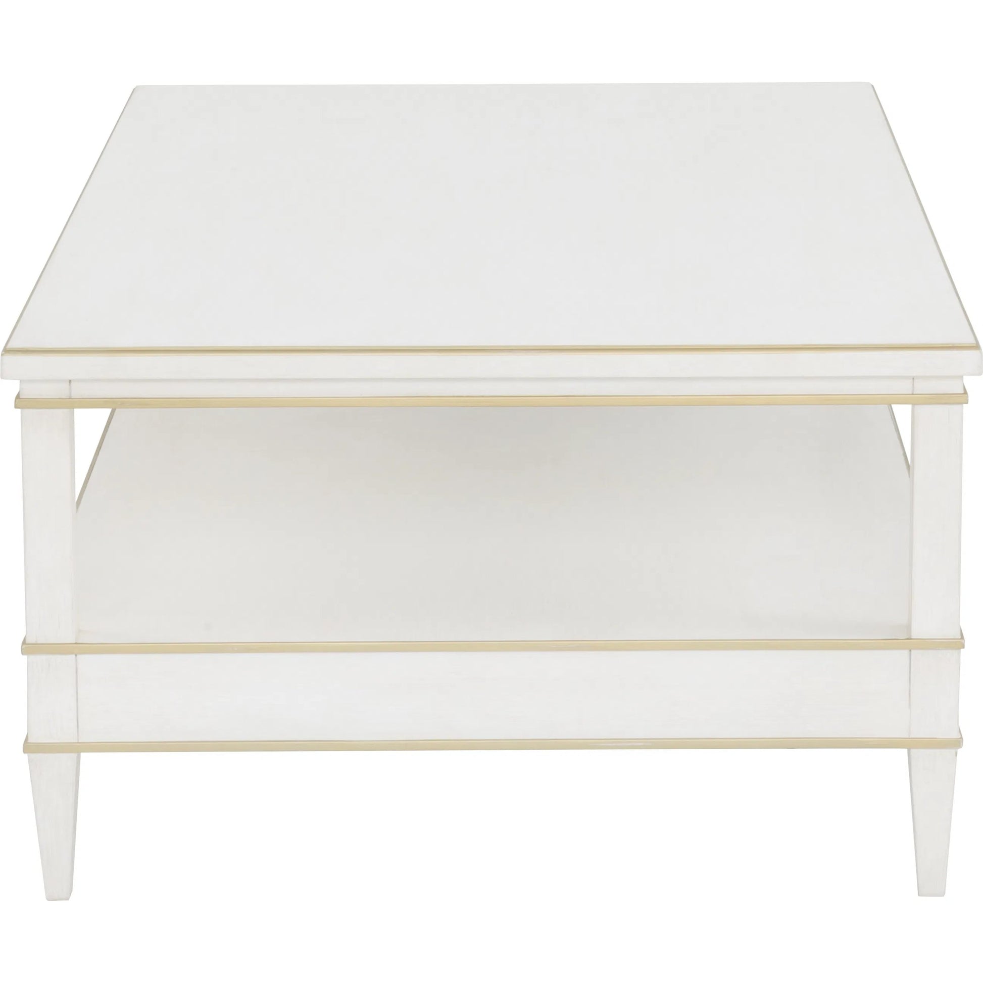 Camille Cocktail Table by Fairfield Chair in white. Made from rubberwood solids in a unique style.
