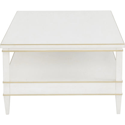 Camille Cocktail Table by Fairfield Chair in white. Made from rubberwood solids in a unique style.