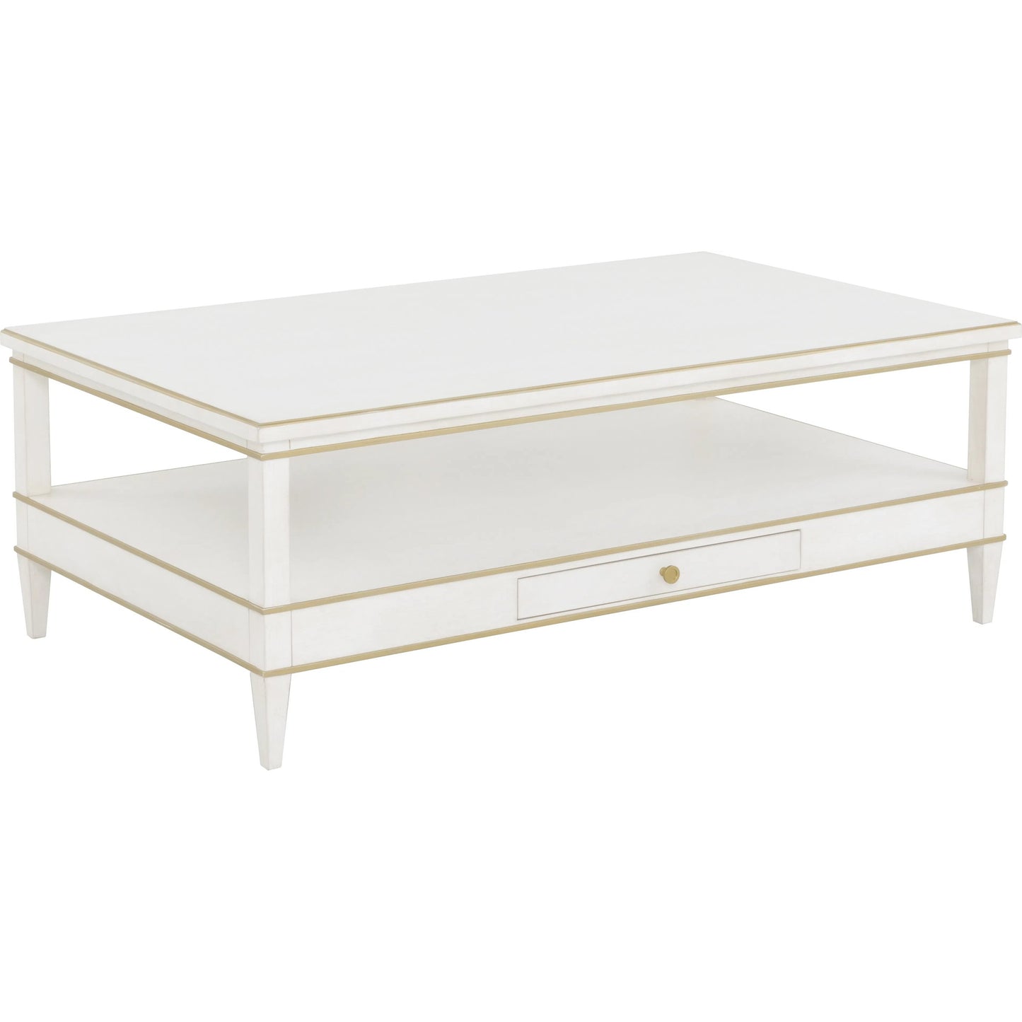 008 SI-2636022 | Primary Silo | Camille Cocktail Table by Fairfield Chair in white. Made from rubberwood solids in a unique style.