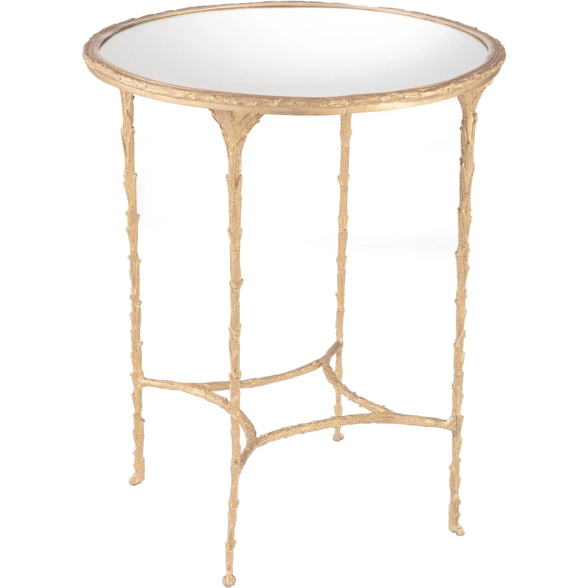 Organic Side Table by Global Views. Made from mdf, mirror in a transitional style.