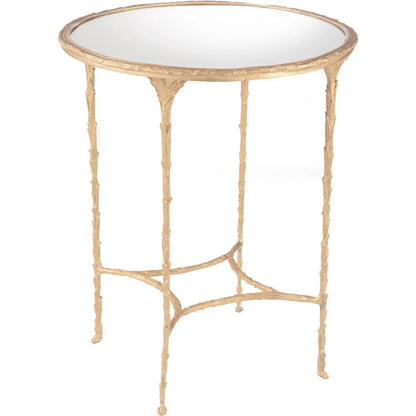 Organic Side Table by Global Views. Made from mdf, mirror in a transitional style.