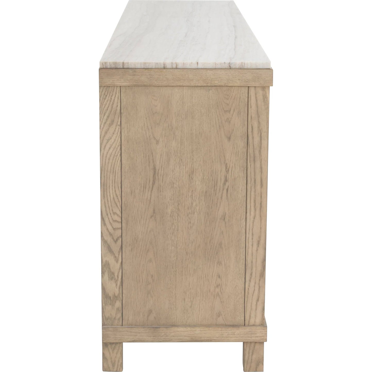 004 SI-2635773 | Additional Silo | Alchemy Four Door Credenza by Fairfield Chair in brown and biscotti. Made from red oak, marble in a unique style.