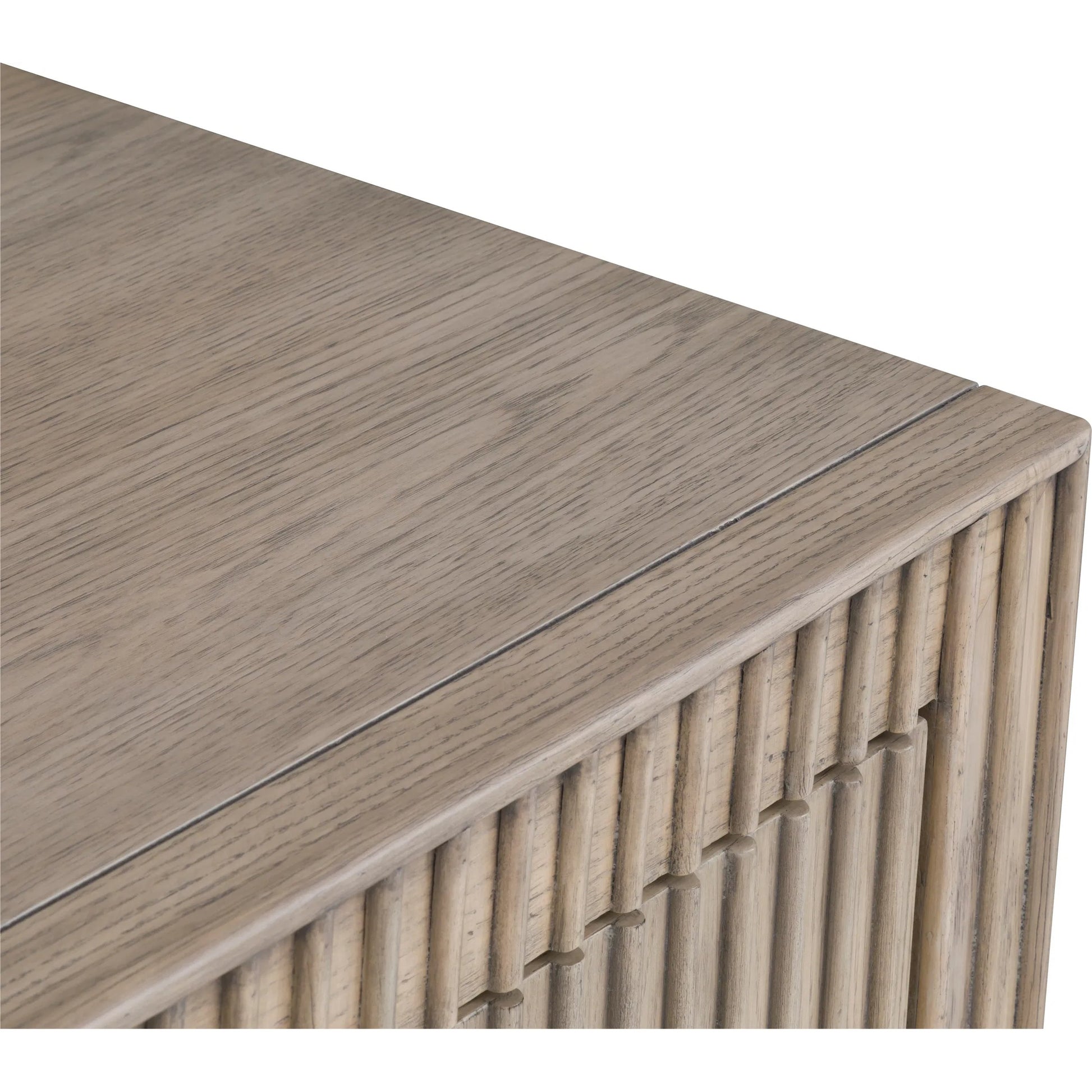 Alchemy Chest by Fairfield Chair in brown and biscotti. Made from red oak solids, veneers in a unique style.