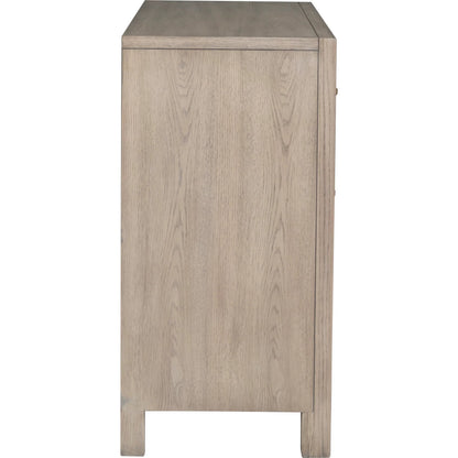 Alchemy Chest by Fairfield Chair in brown and biscotti. Made from red oak solids, veneers in a unique style.