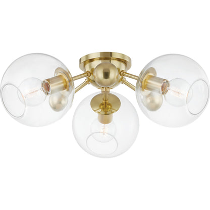 Abbott Semi Flush by Hudson Valley. Made from unique in a transitional style.