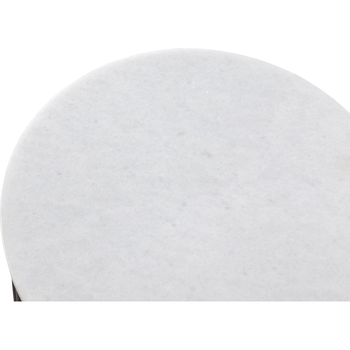 001 SI-2635782 | Closeup | Harper Round End Table by Fairfield Chair in dark blue and navy blue. Made from leather, metal accents, marble in a unique style.