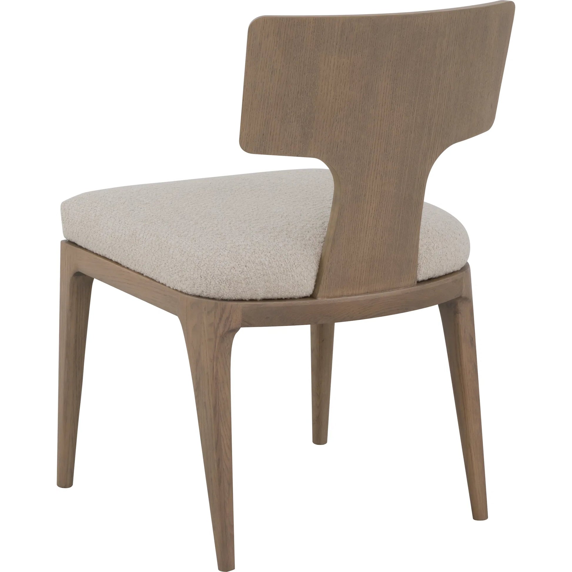 Everett Side Chair by Fairfield Chair in brown and biscotti. Made from red oak in a unique style.