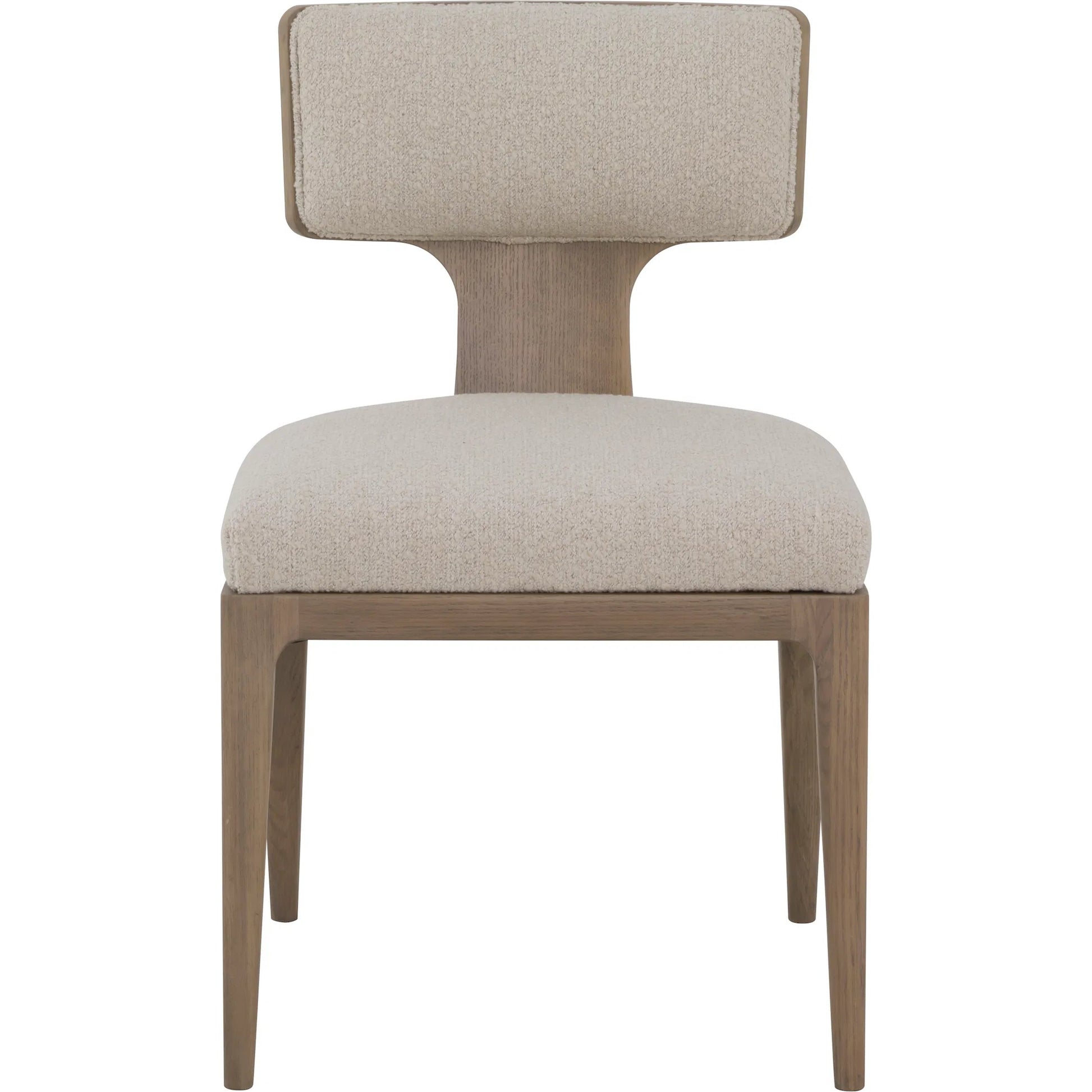 Everett Side Chair by Fairfield Chair in brown and biscotti. Made from red oak in a unique style.