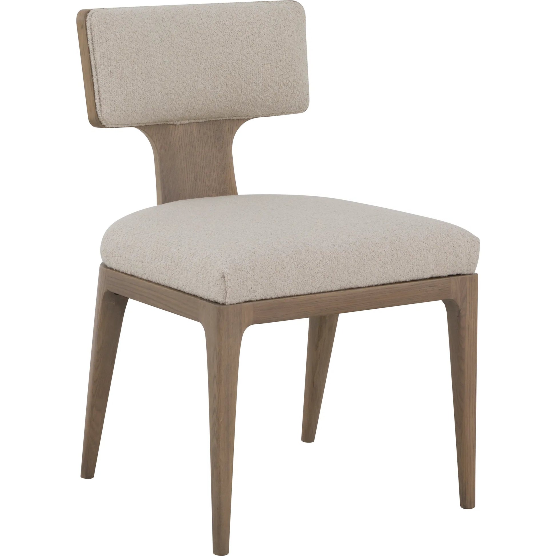Everett Side Chair by Fairfield Chair in brown and biscotti. Made from red oak in a unique style.