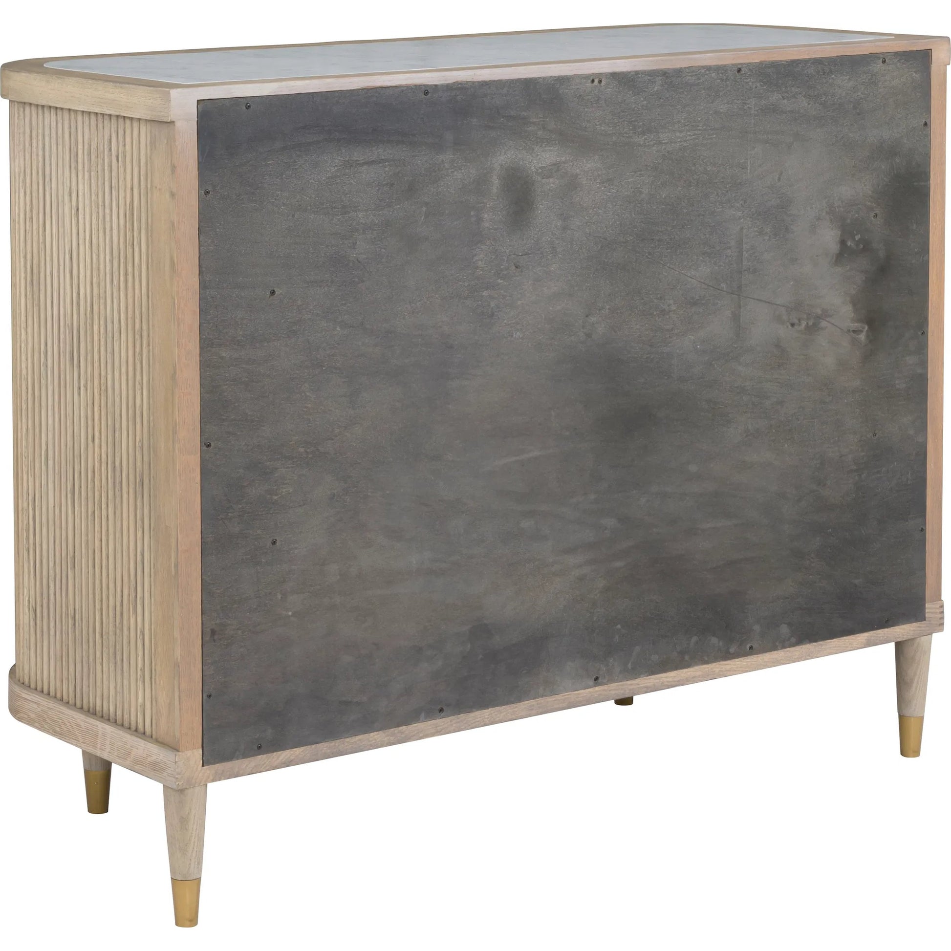 Everett Demilune Credenza by Fairfield Chair. Made from red oak solids, veneers in a unique style.