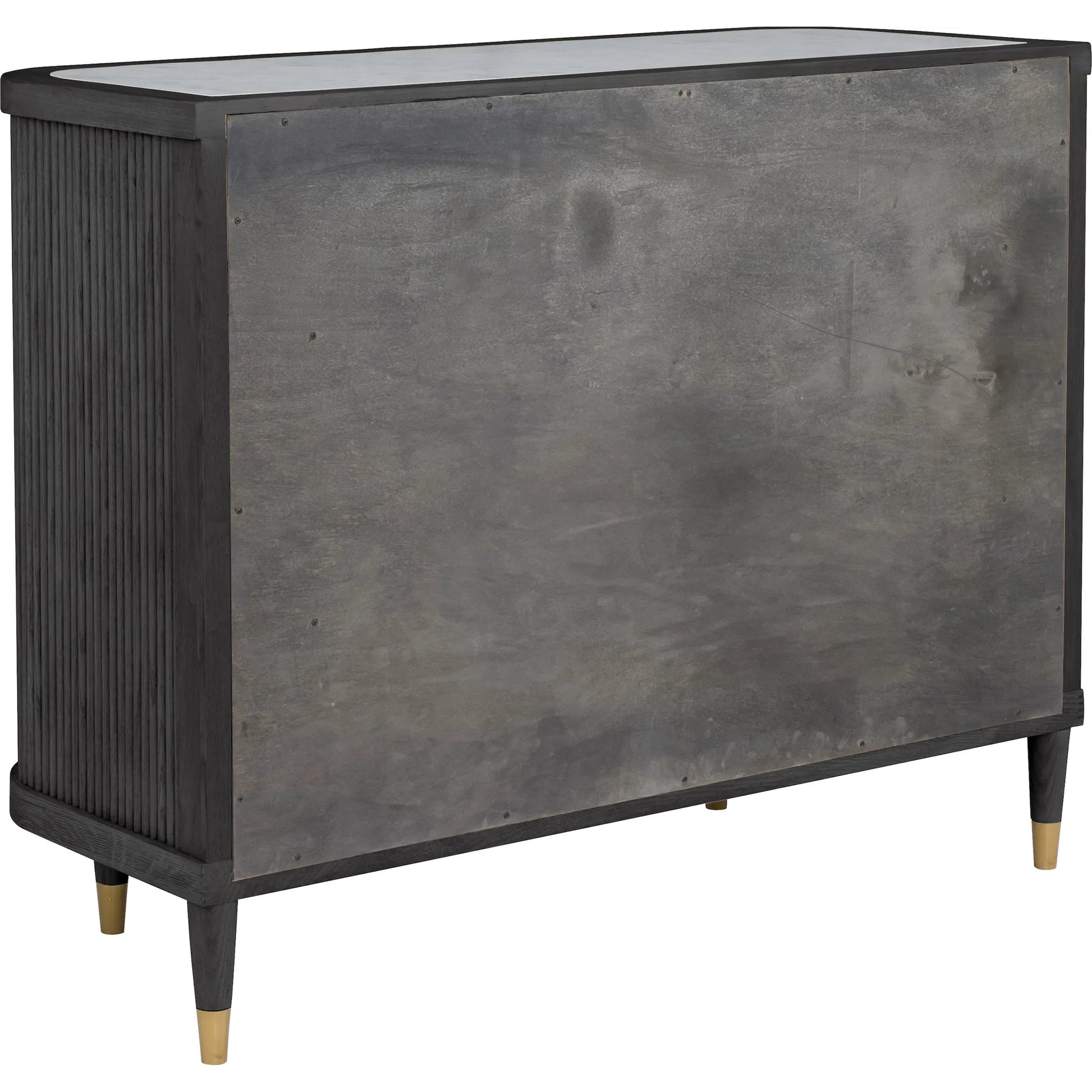 Everett Demilune Credenza by Fairfield Chair. Made from red oak solids, veneers in a unique style.