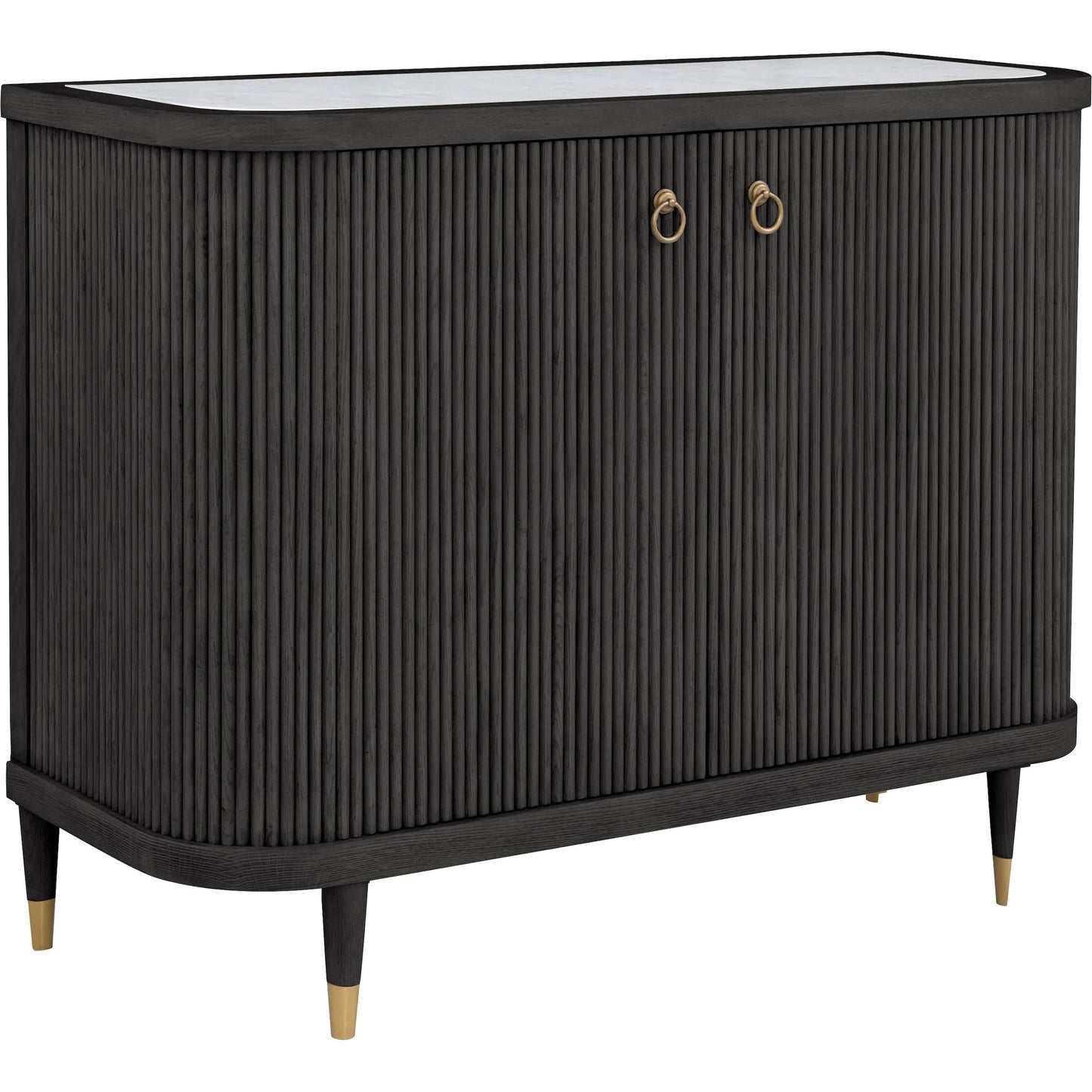 008 SI-2636048 | Primary Silo | Everett Demilune Credenza by Fairfield Chair. Made from red oak solids, veneers in a unique style.