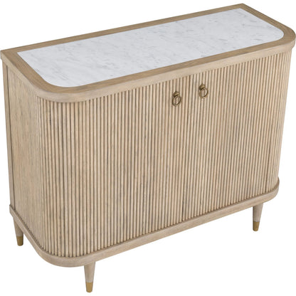 Everett Demilune Credenza by Fairfield Chair. Made from red oak solids, veneers in a unique style.