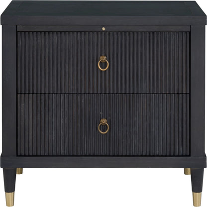 Everett Nightstand by Fairfield Chair. Made from red oak solids, veneers in a unique style.