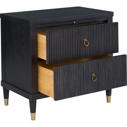 Everett Nightstand by Fairfield Chair. Made from red oak solids, veneers in a unique style.