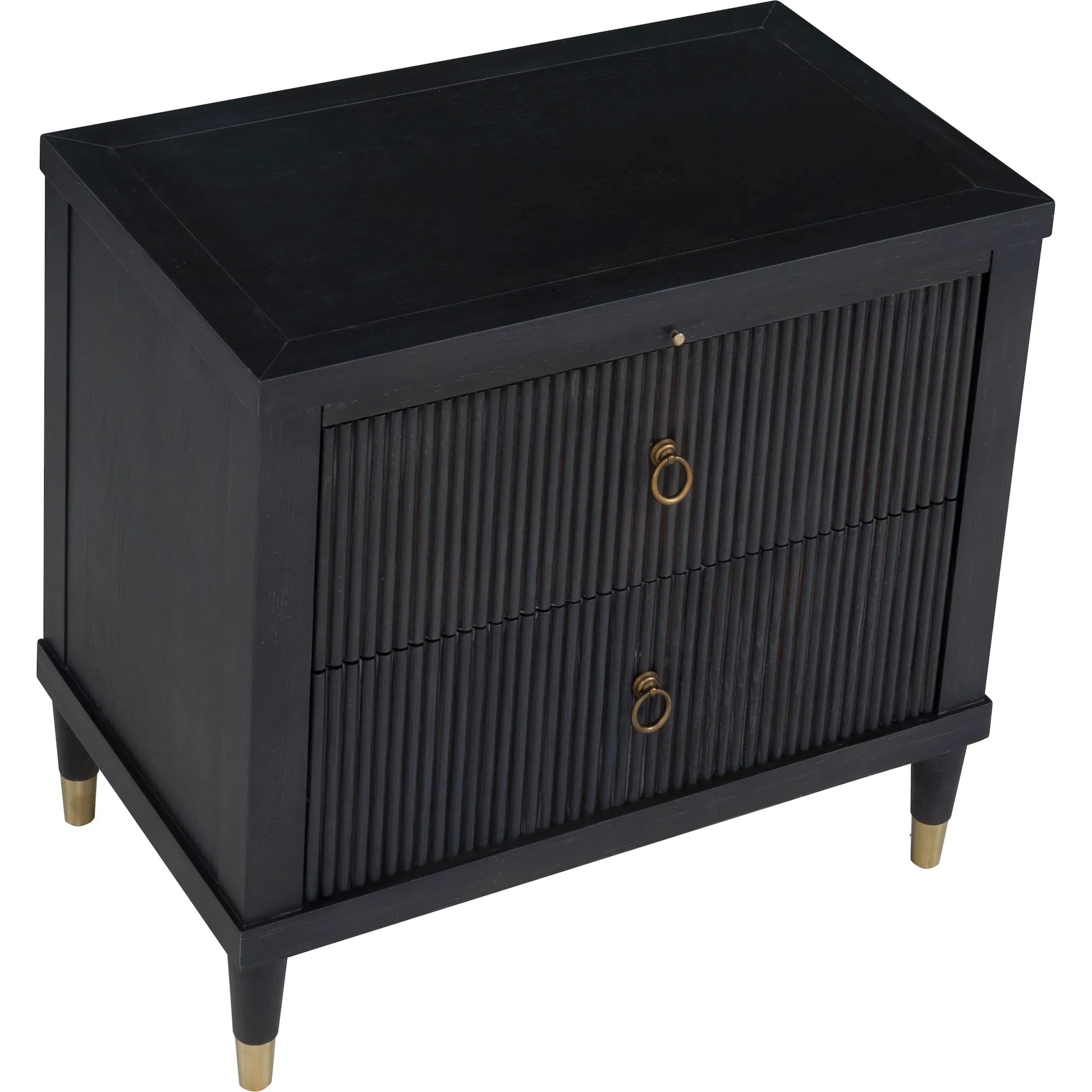 Everett Nightstand by Fairfield Chair. Made from red oak solids, veneers in a unique style.