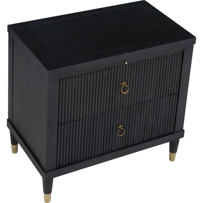 Everett Nightstand by Fairfield Chair. Made from red oak solids, veneers in a unique style.